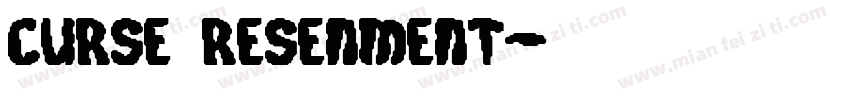 curse resenment字体转换